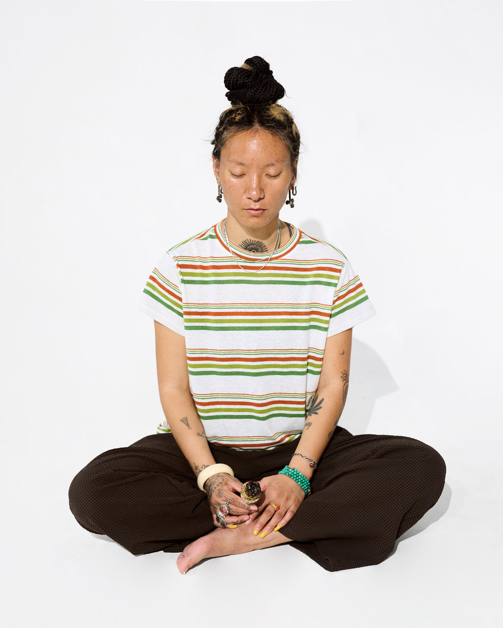 LIVITY in Comfort-DryaHEMP™ Recovery Stripe Tee