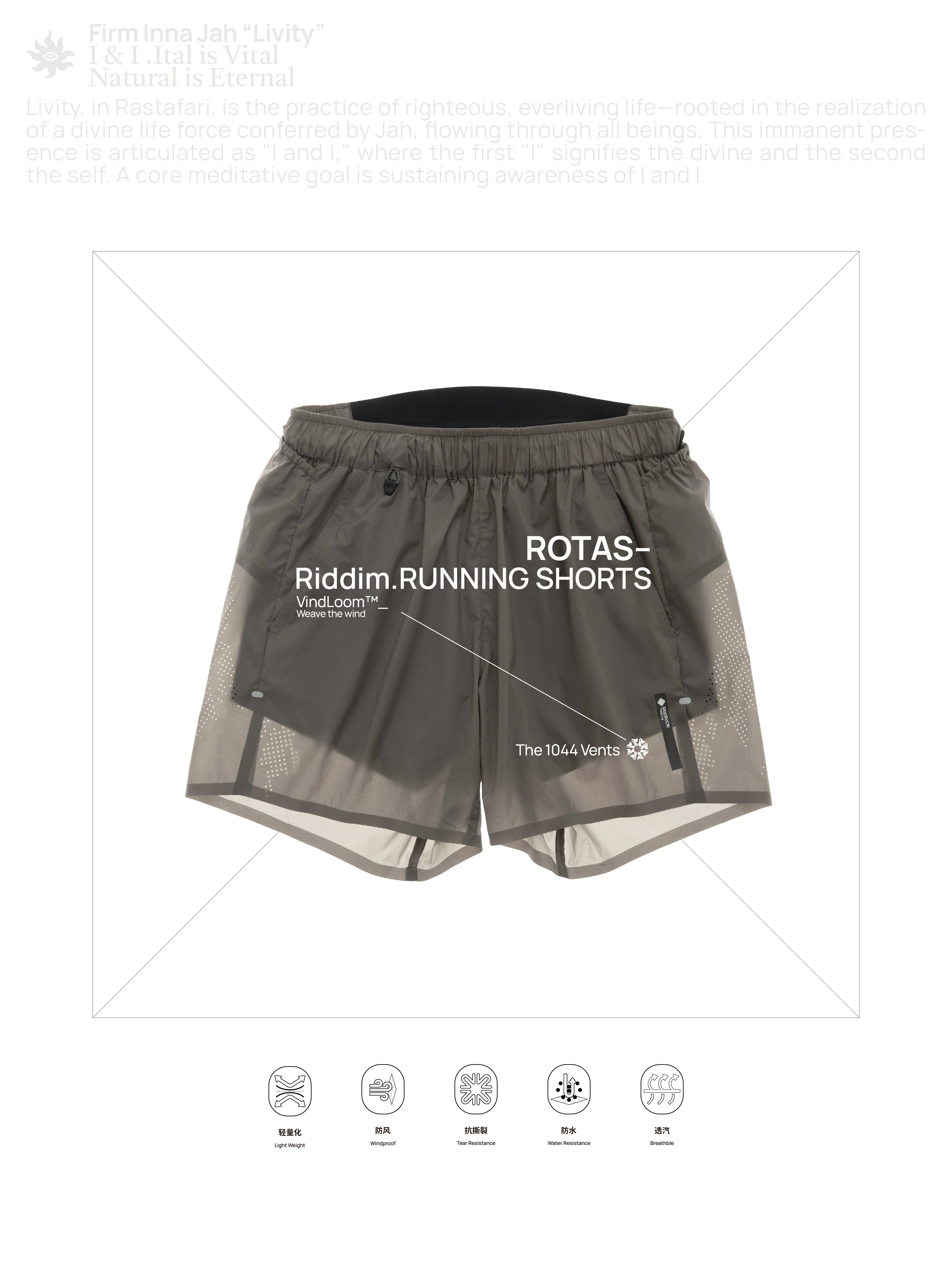 ROTAS-Riddim Running Shorts