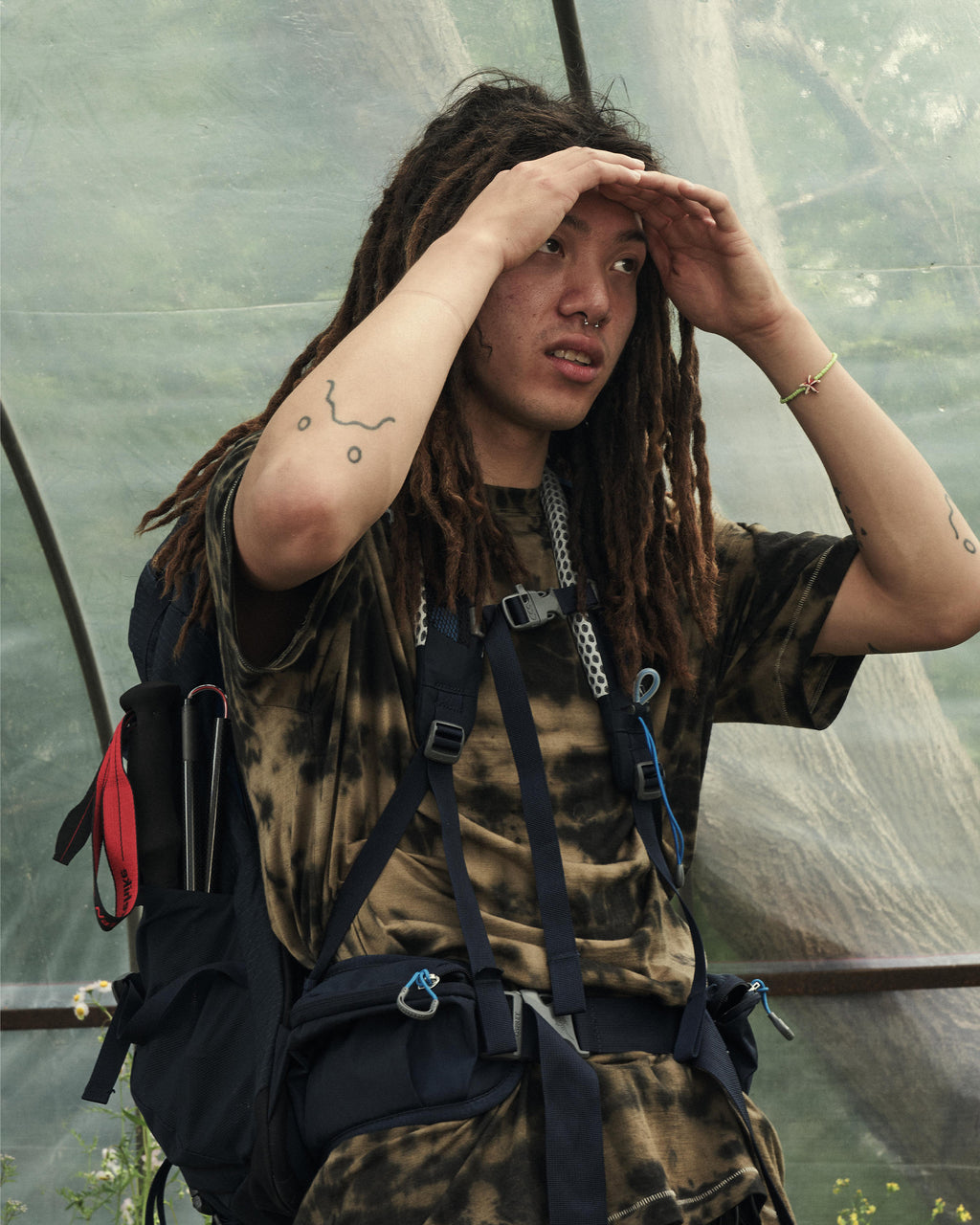 WAVY CAP-Merino Tee