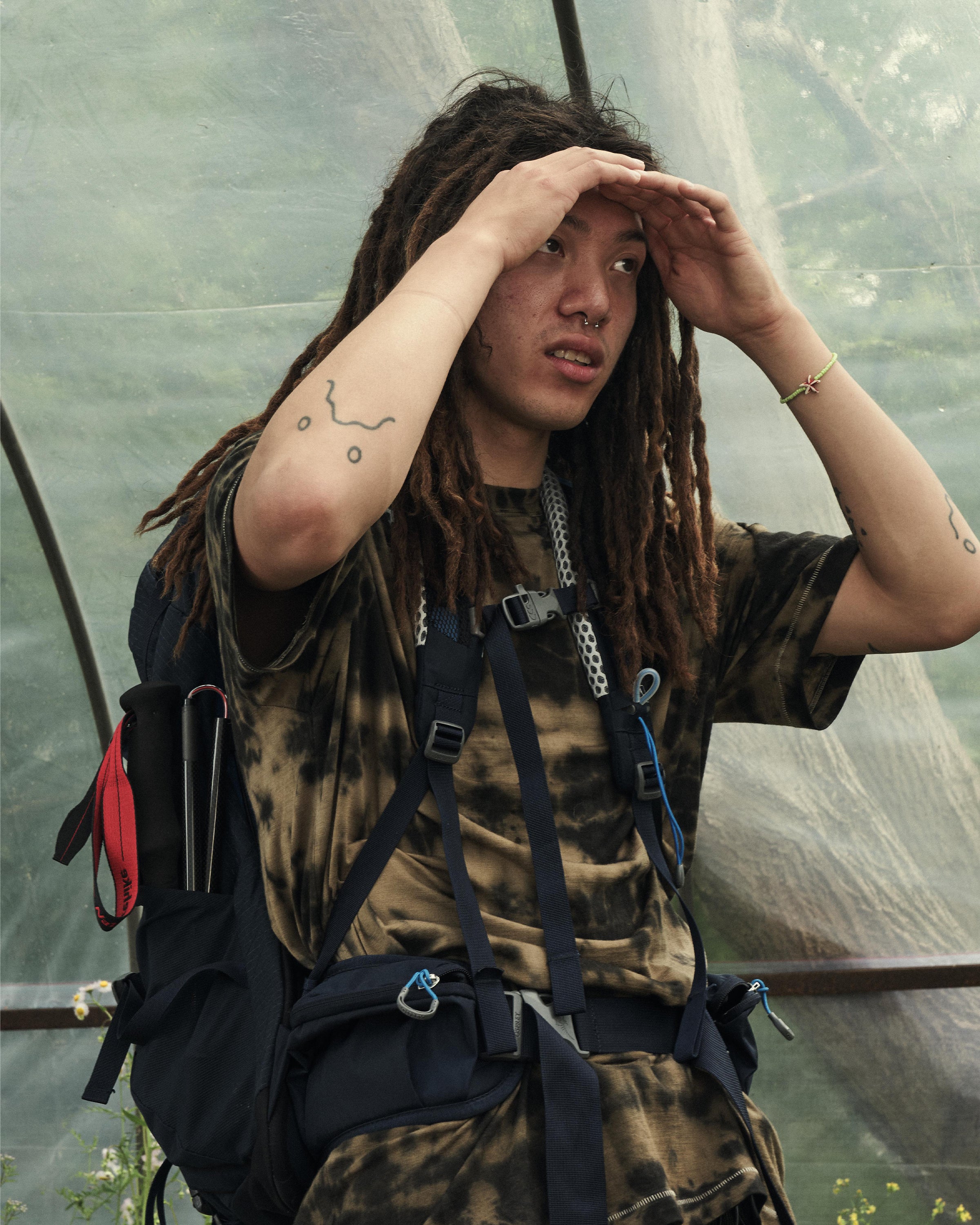WAVY CAP-Merino Tee